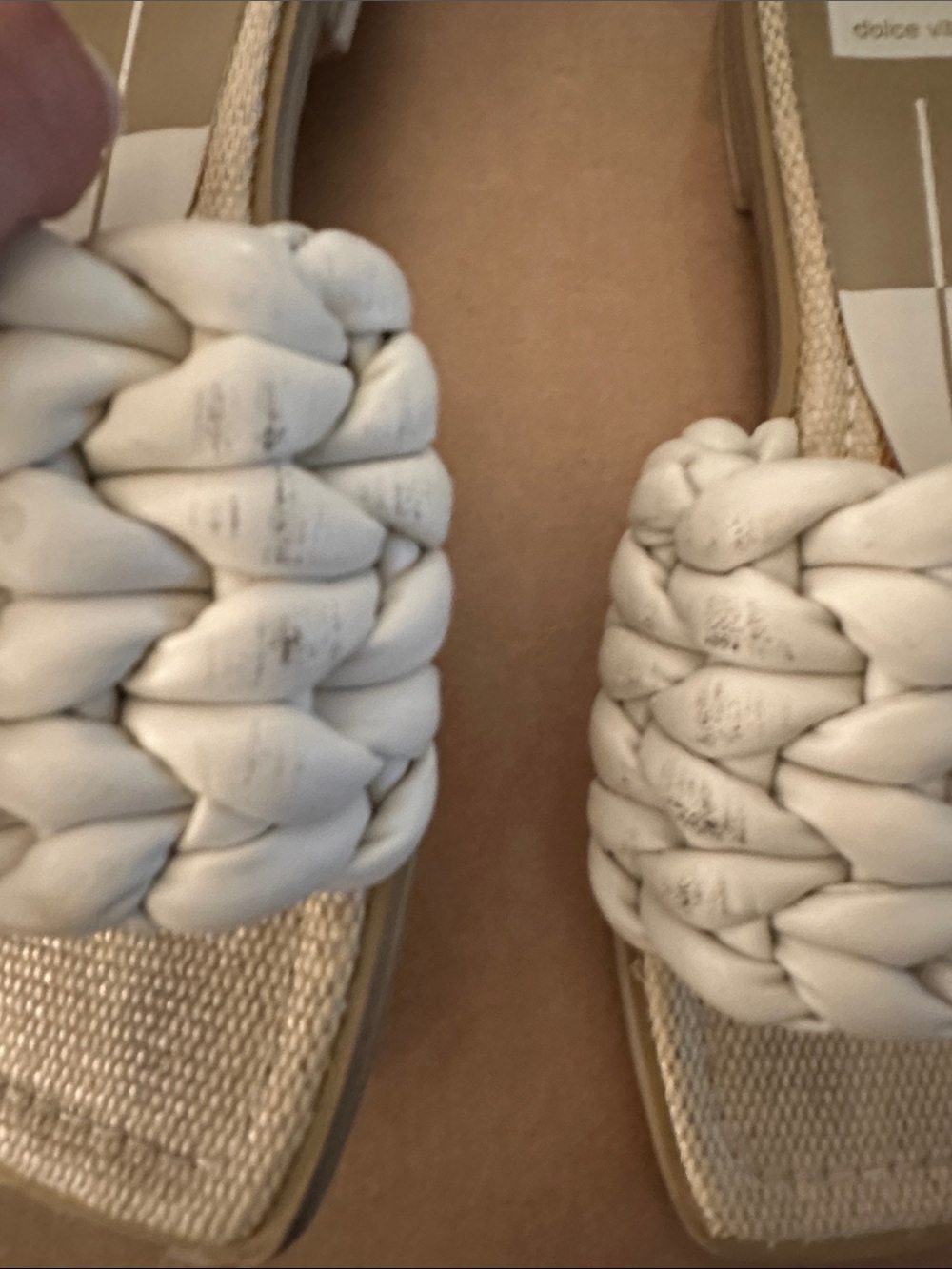 Dolce Vita Women's White Braided Slide Sandals - Picture 4 of 4